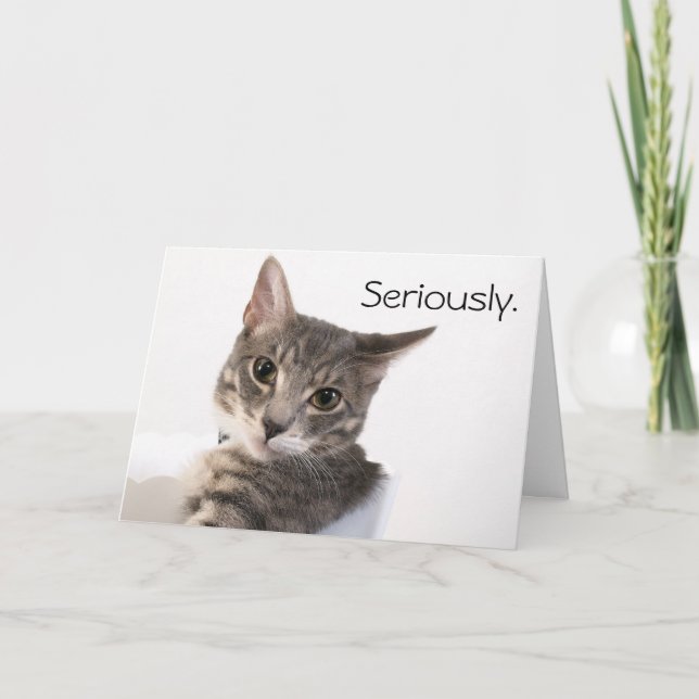 Tarjeta Cumpleaños de Buster en serio (Anverso)