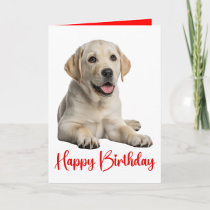 Tarjeta Cumpleaños de cachorro de Labrador Retriever amari