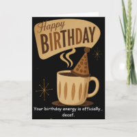 Cumpleaños de café retro que trae buenos tiempos