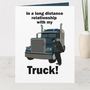 Tarjeta Cumpleaños de camionero en una relación con su cam