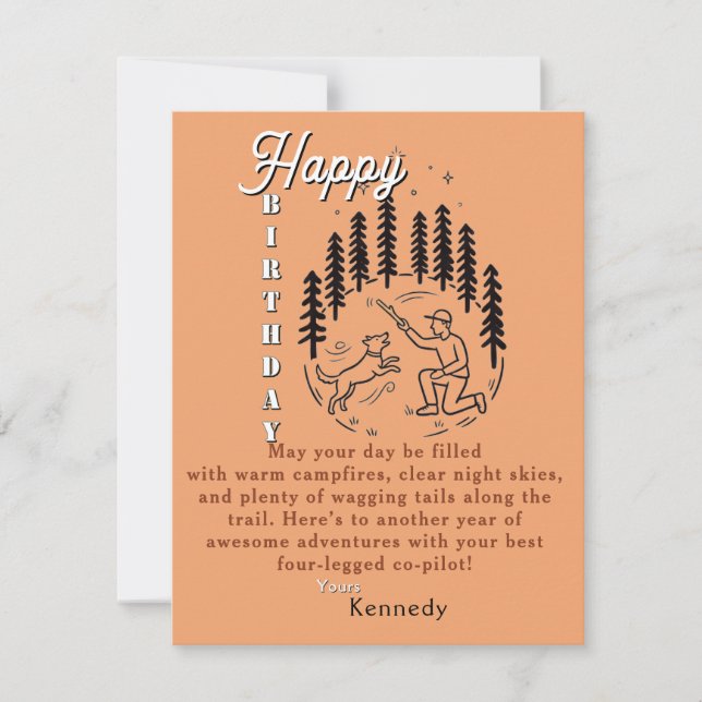 Tarjeta Cumpleaños de campista  (Anverso)