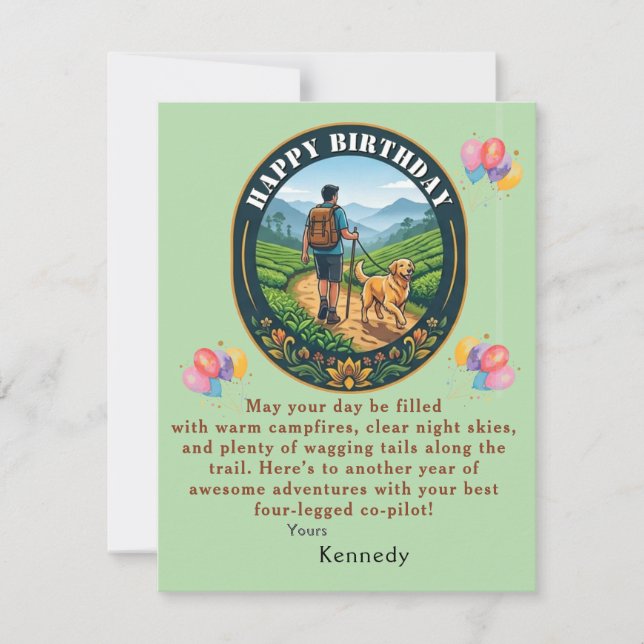 Tarjeta Cumpleaños de campista (Anverso)