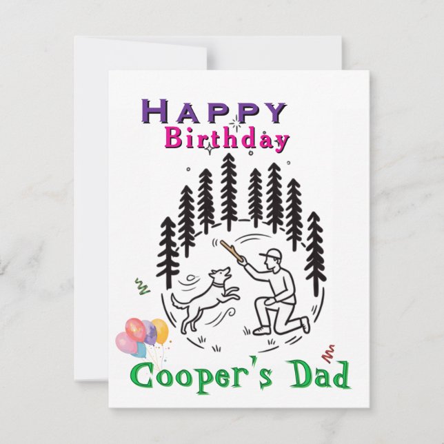 Tarjeta Cumpleaños de campista (Anverso)