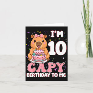 Tarjeta Cumpleaños de Capy de 10 años Cumpleaños de 10 año