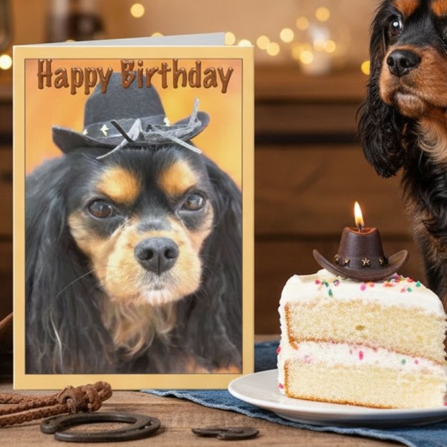 Tarjeta Cumpleaños de Cavalier King Charles Spaniel Vaquer (Subido por el creador)
