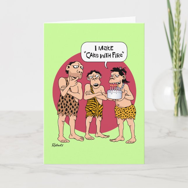 Tarjeta Cumpleaños de Cavewoman (Anverso)