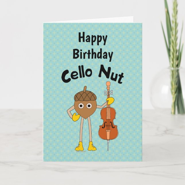 Tarjeta Cumpleaños de Cello Nut (Anverso)