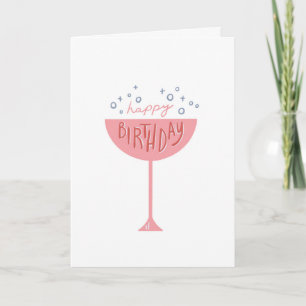 Tarjeta Cumpleaños de Champagne