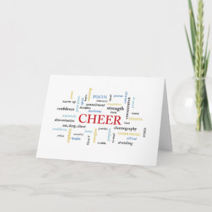 Tarjeta Cumpleaños de CHEER con palabras