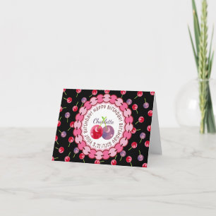 Tarjeta Cumpleaños de Cherry Watercolor