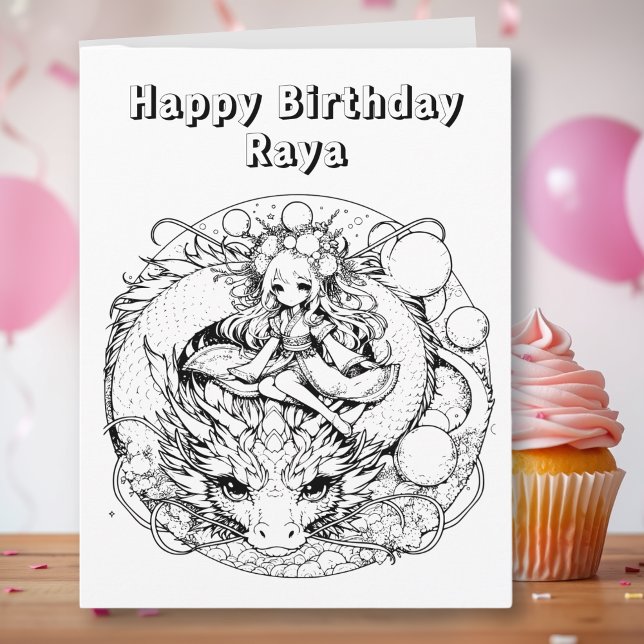 Tarjeta Cumpleaños de Chica Personalizada de Gran Tamaño J (Subido por el creador)