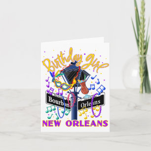 Tarjeta Cumpleaños de chicas de Nueva Orleans French Quart