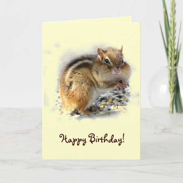 Tarjeta Cumpleaños de Chipmunk (Anverso)
