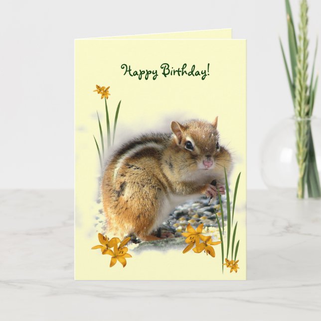 Tarjeta Cumpleaños de Chipmunk (Anverso)