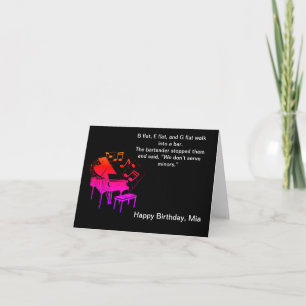 Tarjeta Cumpleaños de chiste de piano divertido