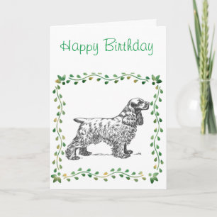 Tarjeta Cumpleaños de Cocker Spaniel