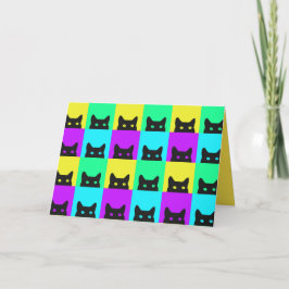 Tarjeta Cumpleaños de color gato puramente gitano