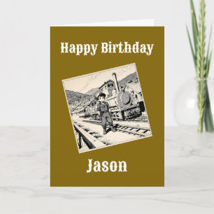 Tarjeta cumpleaños de coloración personalizada con temátic