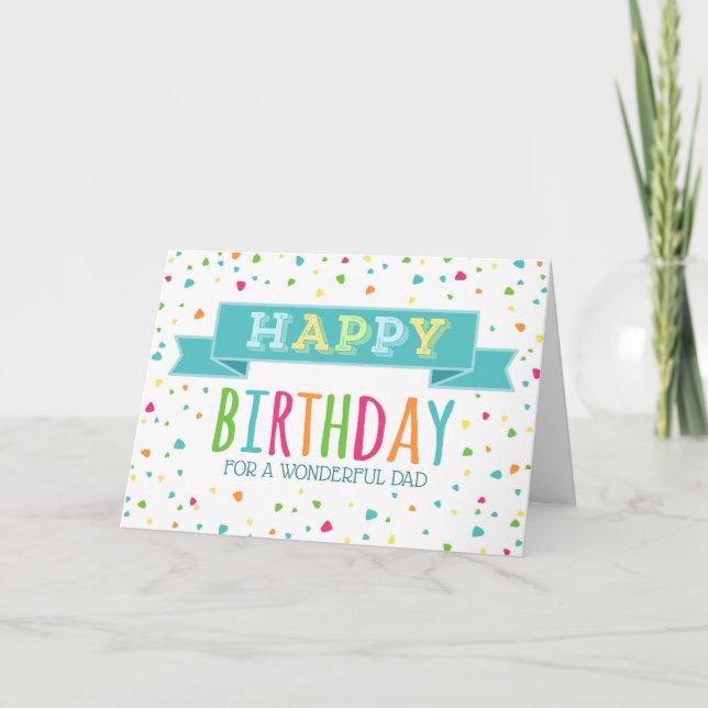 Tarjeta Cumpleaños de Confetti (Anverso)