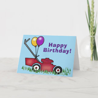Tarjeta Cumpleaños de Cortadora de Césped
