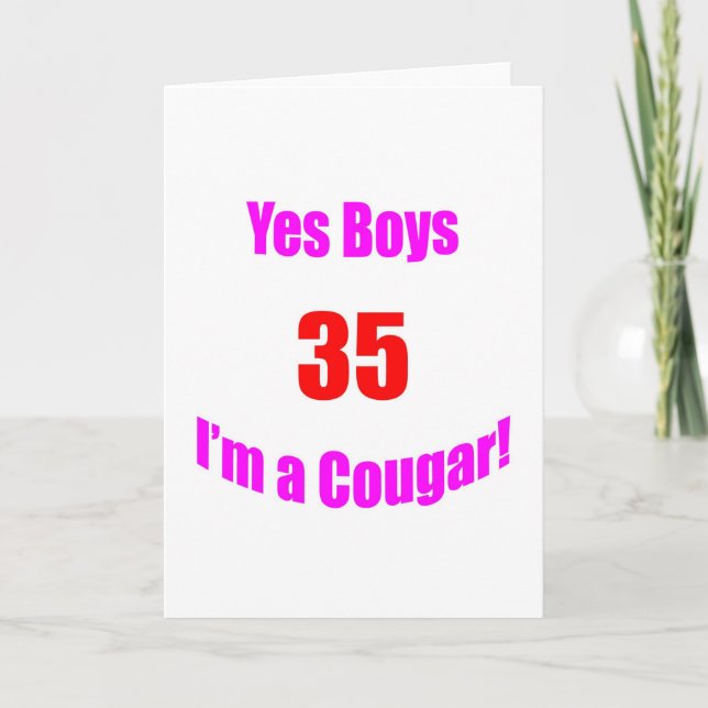 Tarjeta Cumpleaños de Cougar (Anverso)