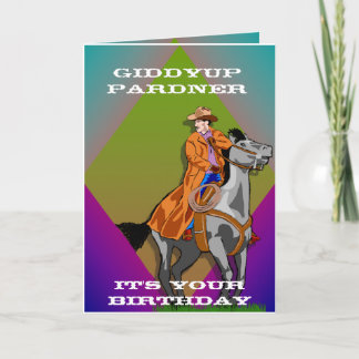 Tarjeta Cumpleaños de Cowboy