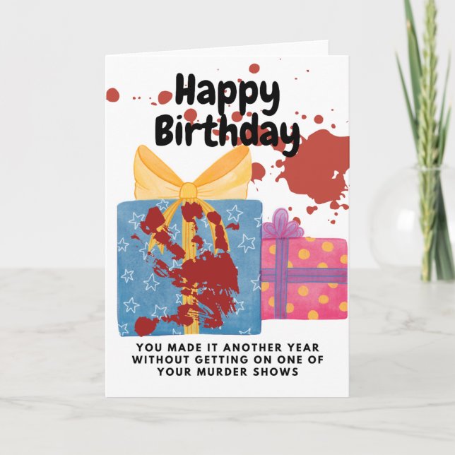 Tarjeta Cumpleaños de Crimen Real que no Terminan en un Pr (Anverso)