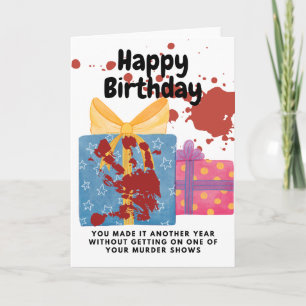 Tarjeta Cumpleaños de Crimen Real que no Terminan en un Pr