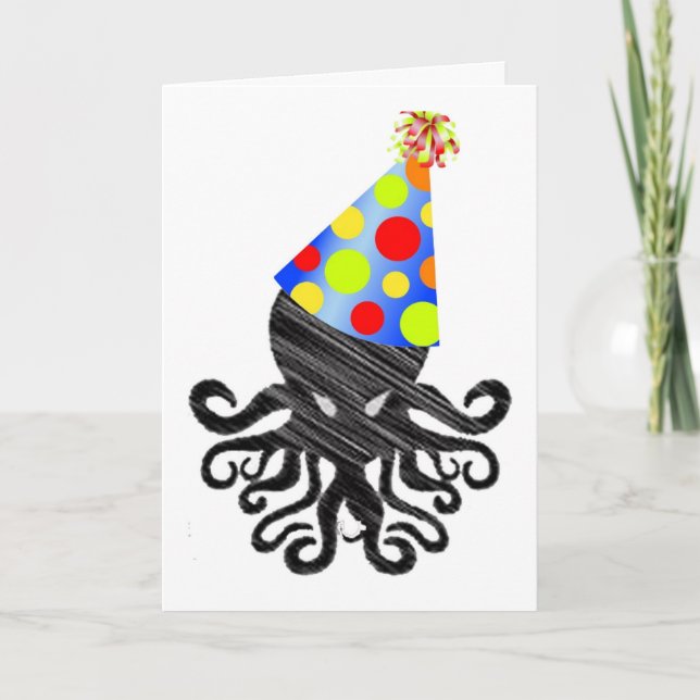 Tarjeta Cumpleaños de Cthulhu (Anverso)