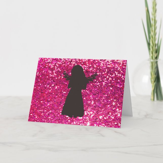 Tarjeta Cumpleaños de Cute Angel (Anverso)