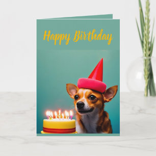 Tarjeta Cumpleaños de Cute Chihuahua