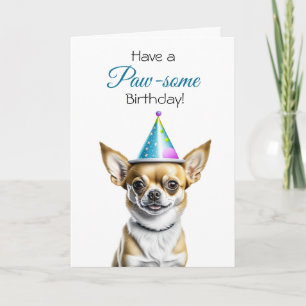 Tarjeta Cumpleaños de Cute Chihuahua Puns