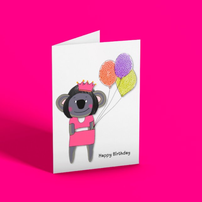 Tarjeta Cumpleaños de Cute Koala (Subido por el creador)