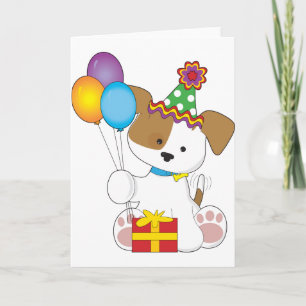 Tarjeta Cumpleaños de Cute Puppy
