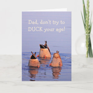 Tarjeta Cumpleaños de Dad and Duck Pun