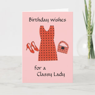 Tarjeta Cumpleaños de Dama Elegante