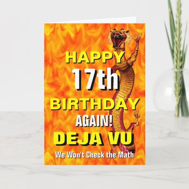 Tarjeta Cumpleaños de Deja Vu (Anverso)