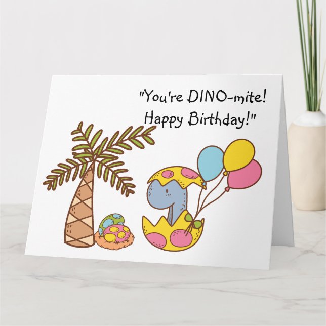 Tarjeta Cumpleaños de DINO-mite (Anverso)