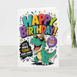 Tarjeta Cumpleaños de dinosaurio