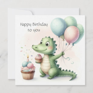 Tarjeta cumpleaños de dinosaurio Personalizar Personalizad