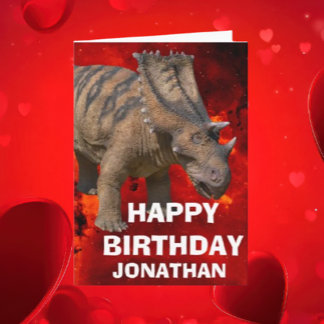 Tarjeta cumpleaños de dinosaurios Un momento maravilloso