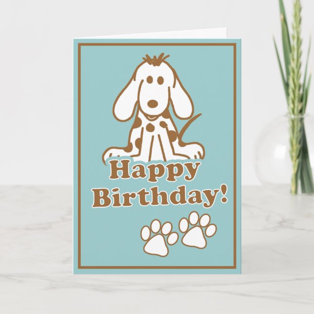 Tarjeta Cumpleaños de Dog Lover (Anverso)