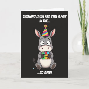Tarjeta Cumpleaños de dolor de burro de Speedcubing con br