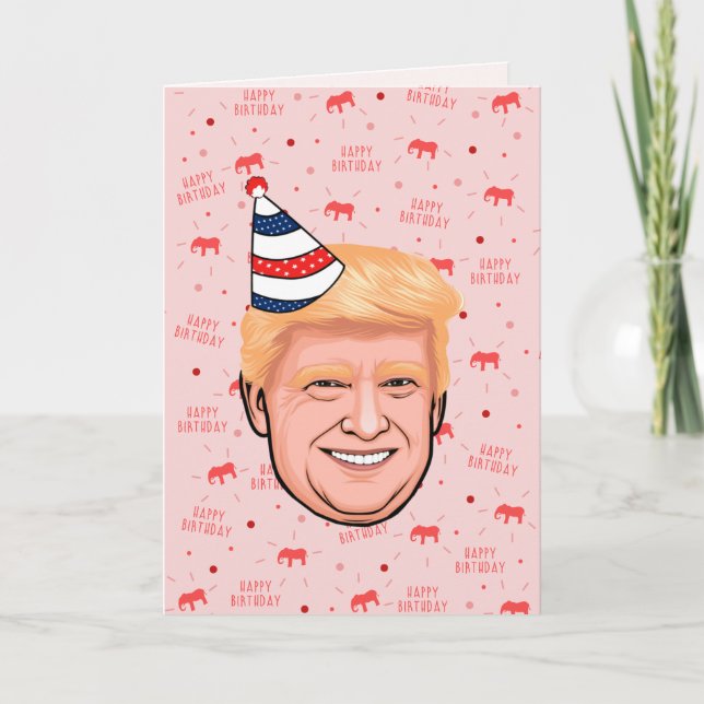TARJETA CUMPLEAÑOS DE DONALD TRUMP (Anverso)