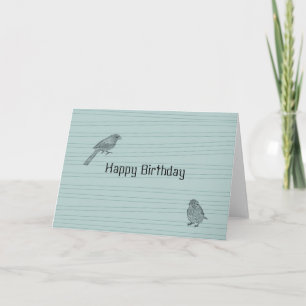 Tarjeta Cumpleaños de Dos Aves