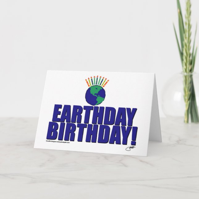 Tarjeta Cumpleaños de Earthday (Anverso)