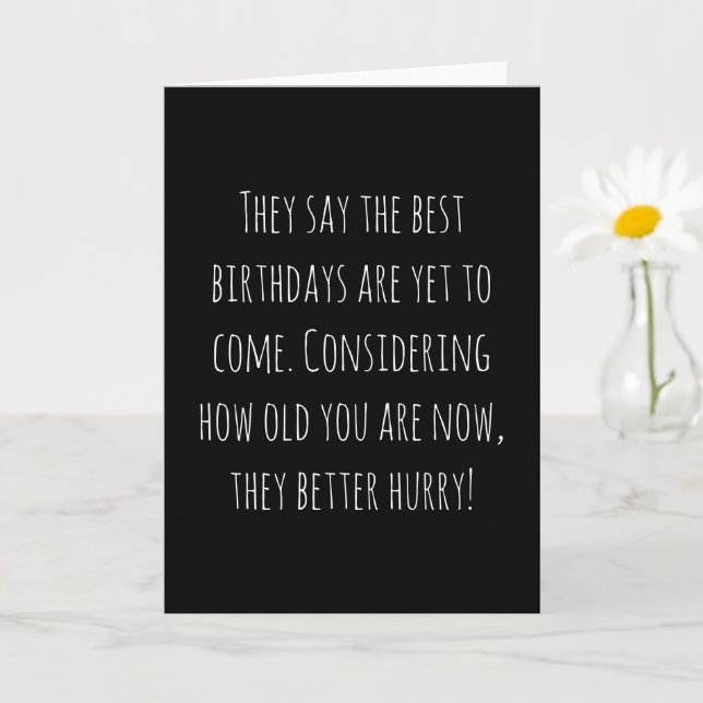 Tarjeta Cumpleaños de edad divertida (Planta pequeña)