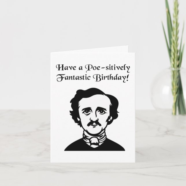 Tarjeta Cumpleaños de Edgar Allan Poe  (Anverso)