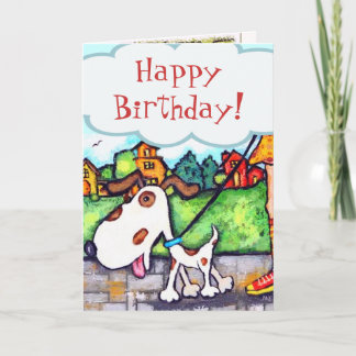 Tarjeta Cumpleaños de encargo del perro