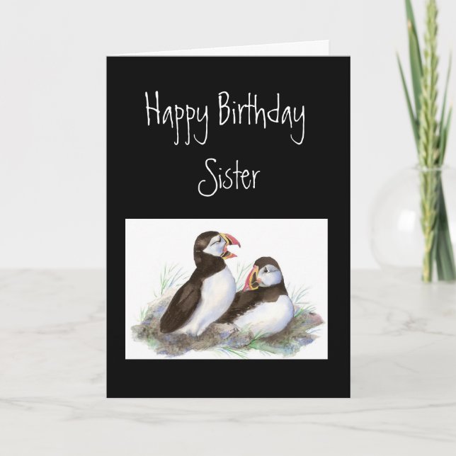 Tarjeta Cumpleaños de encargo, hermana, naturaleza linda (Anverso)